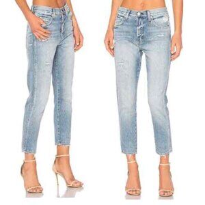 AMO Straight Leg Jean Ace in Starboard Distressed